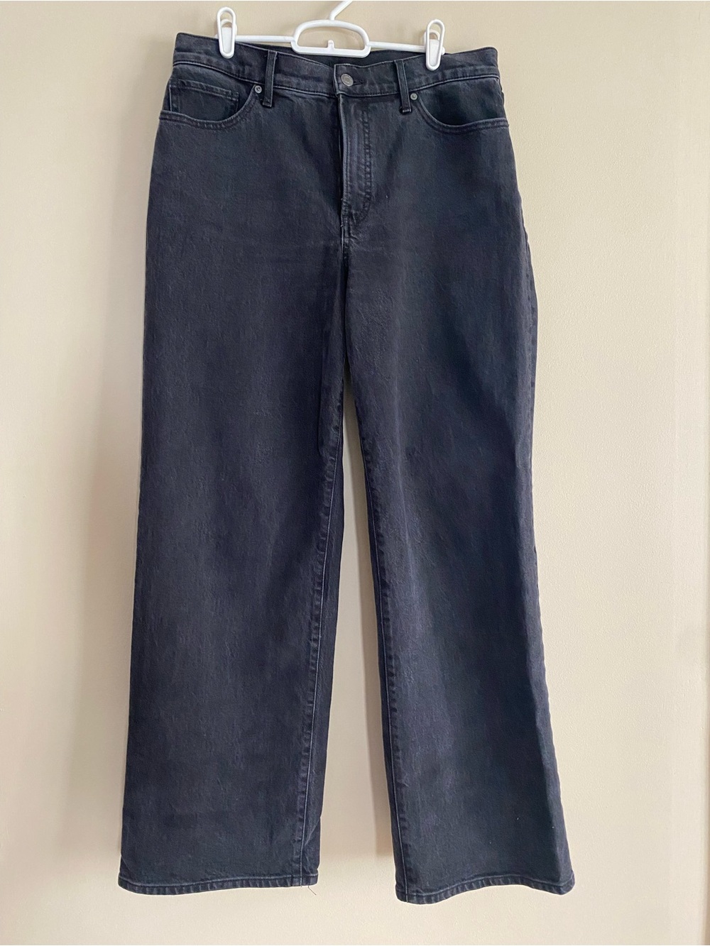 Wide Leg High Waist Relaxed Black Jeans